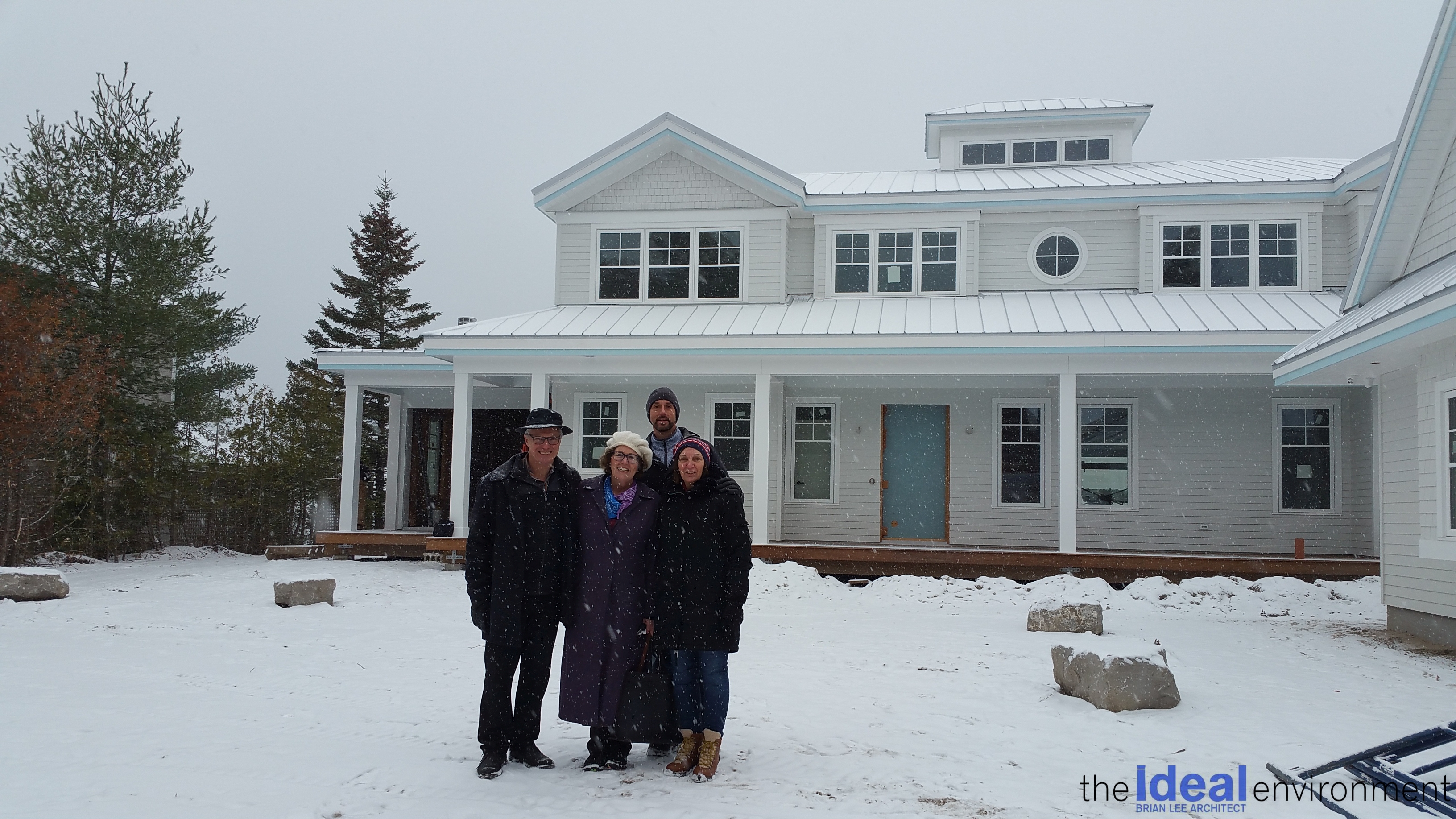 Construction Progress - Brian Lee and Marilyn Lake with Clients
